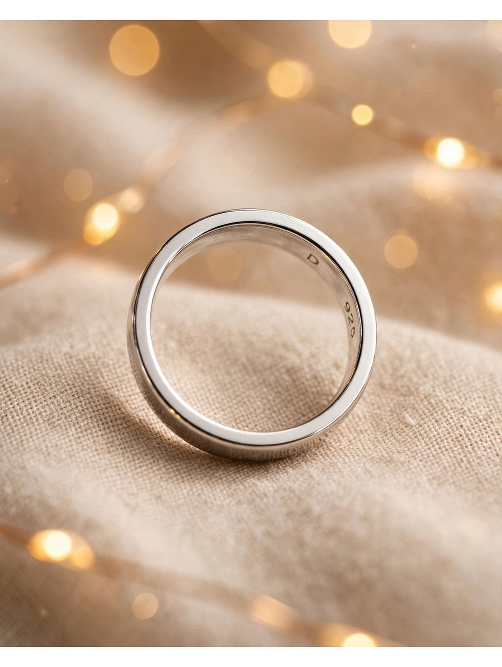 Silver Tone Flat Band Ring – Size 7.5